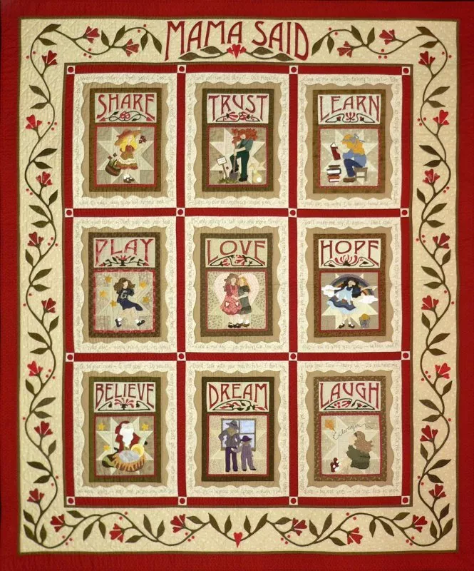 Mamma Said quilt Block of the Monthby Sharon Garman