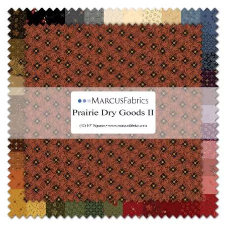Marcus Fabrics 10" squares 42 pieces per bundle Prairie Dry Goods 2 by Pam Buda SS159 layer cake