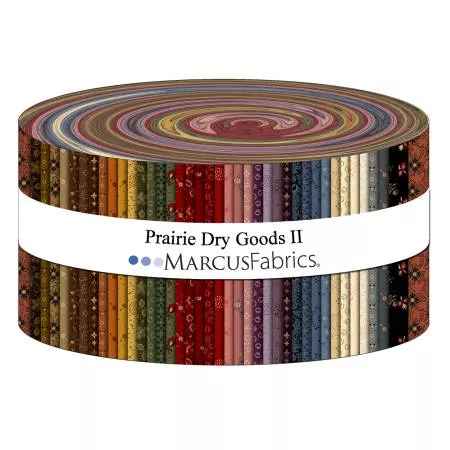 Marcus Fabrics 2.5" Strips 40 pieces per bundle Cotton Prairie Dry Goods 2, by Pam Buda ST159 jellyroll