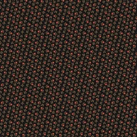 Marcus Fabrics 42" Cotton Black Sheep Square Petals by: Pam Buda R171935D-black