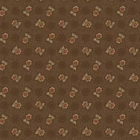 Marcus Fabrics Cheddar & Chocolate R170731-0113 Brown Cheddar Blossom 810018584856 ^