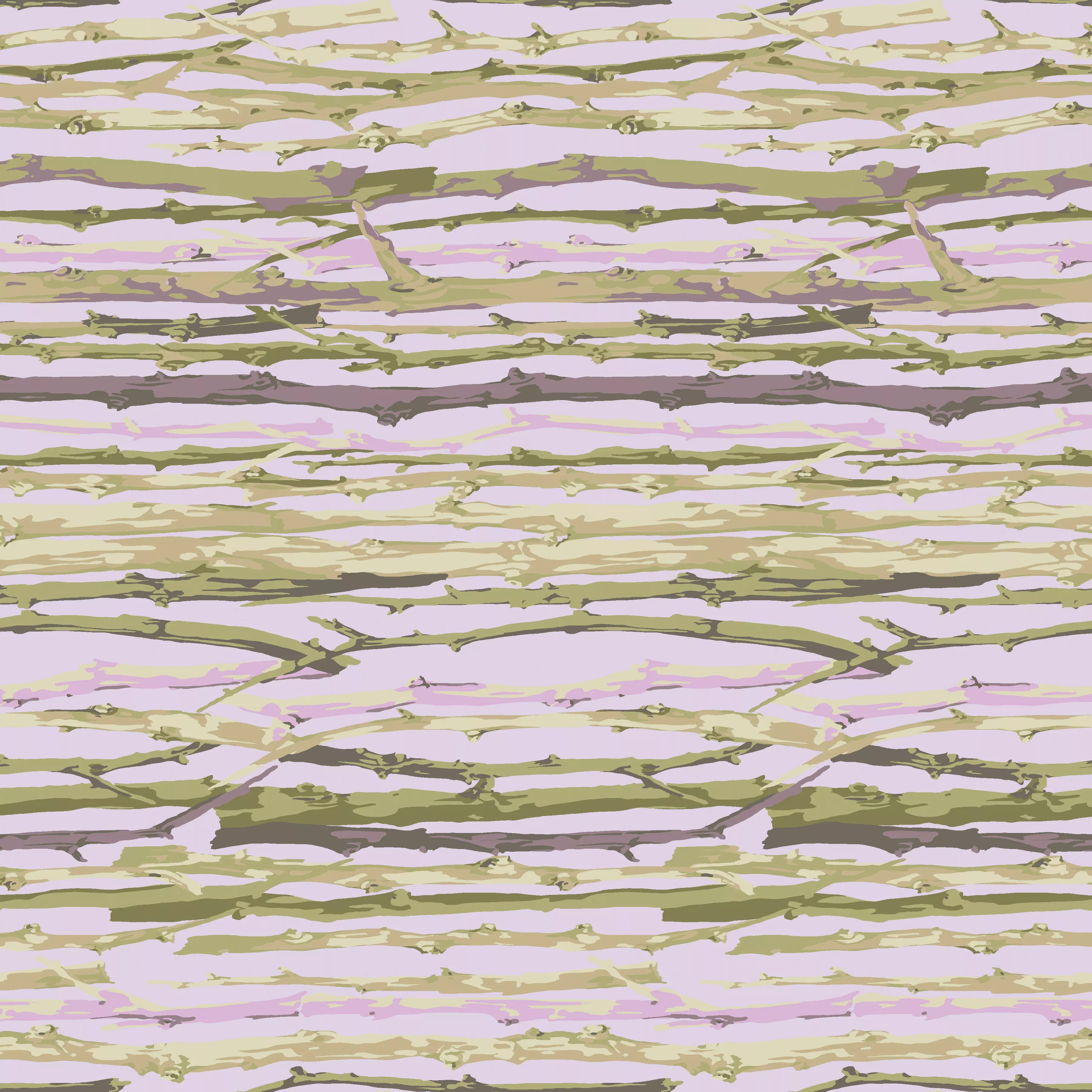 Martha Negley Garden Twig Stripe Lavender Fabric