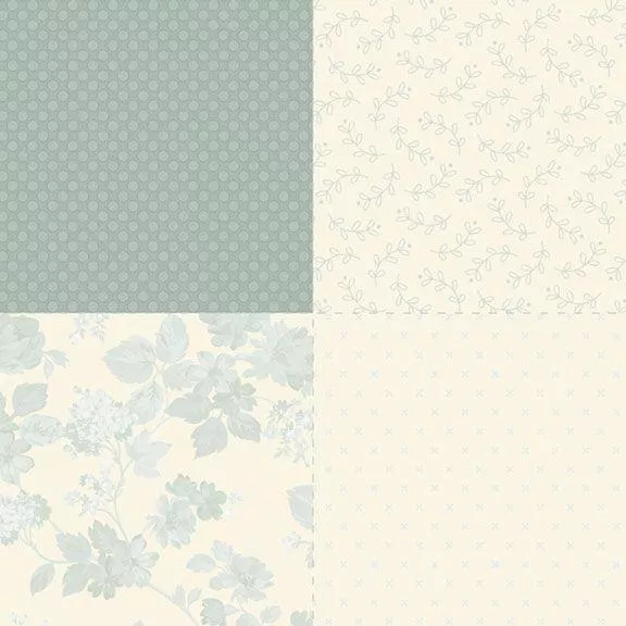 MB Sweet 16 Fat Quarter Panel - R561070D-BLUE - Cotton Fabric