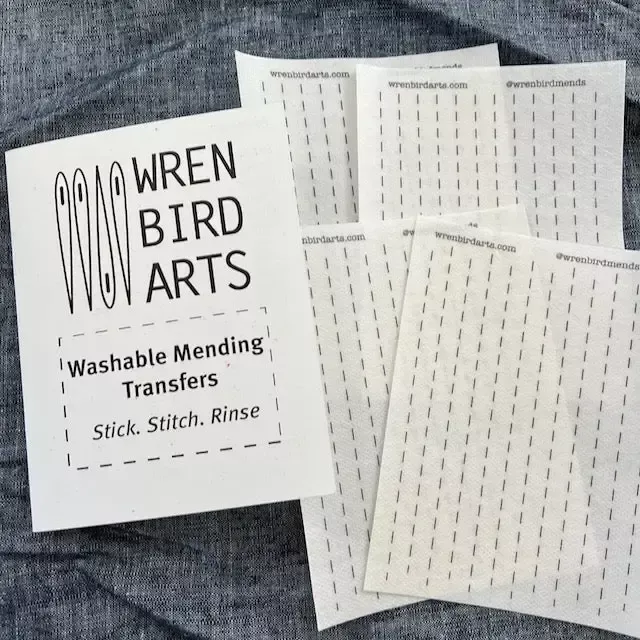 Mending Transfers Simple Lined Sashiko