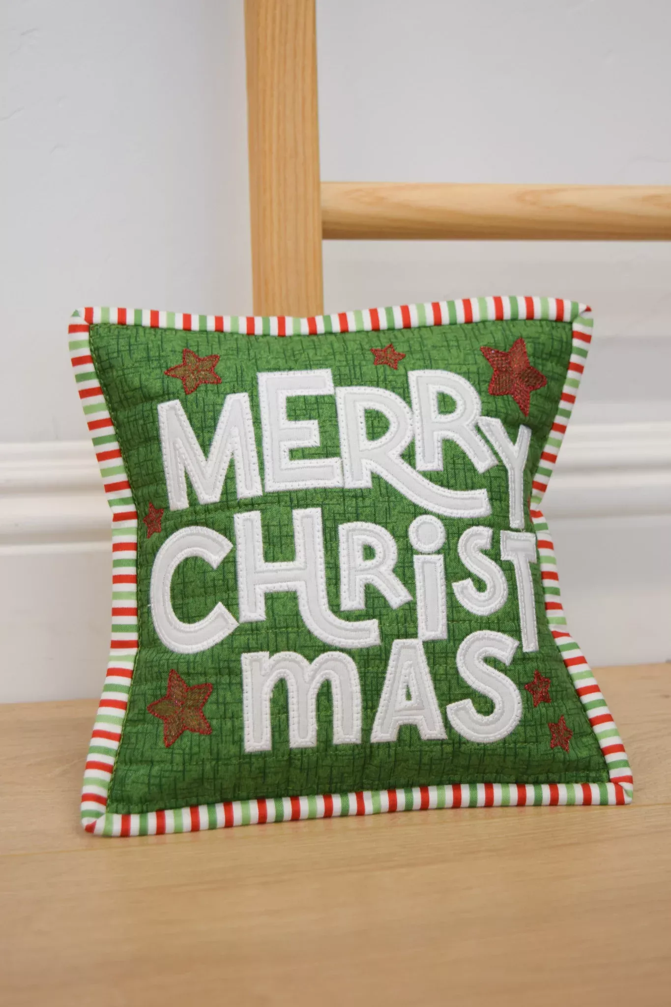 Merry Christmas Shelf Pillow Fabric Kit