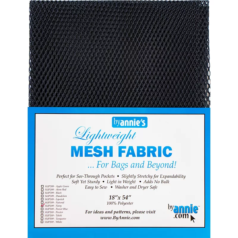 Mesh Lightweight Fabric Navy 18 x 54ins SUP209-NAVY