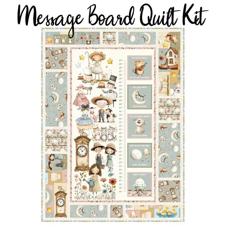 Message Board Quilt Kit with Nursery Rhyme Time from Blank