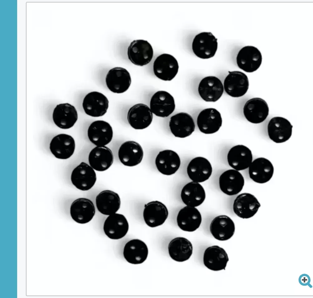 Micro Black - 2 Hole Buttons
