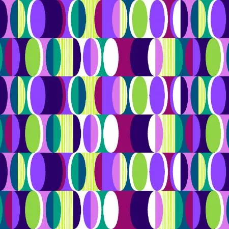 Mid Century Modern Purple Lunar Cycle