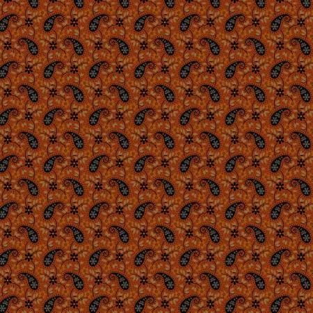 Midnight Cheddar : Cheddar Paisley Parade - #R172081D-CHEDDAR - Marcus Fabrics