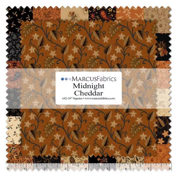 Midnight Cheddar : Fat Quarter 42pc 10x10in – #SS196-0006 – Pam Buda – Marcus Fabrics