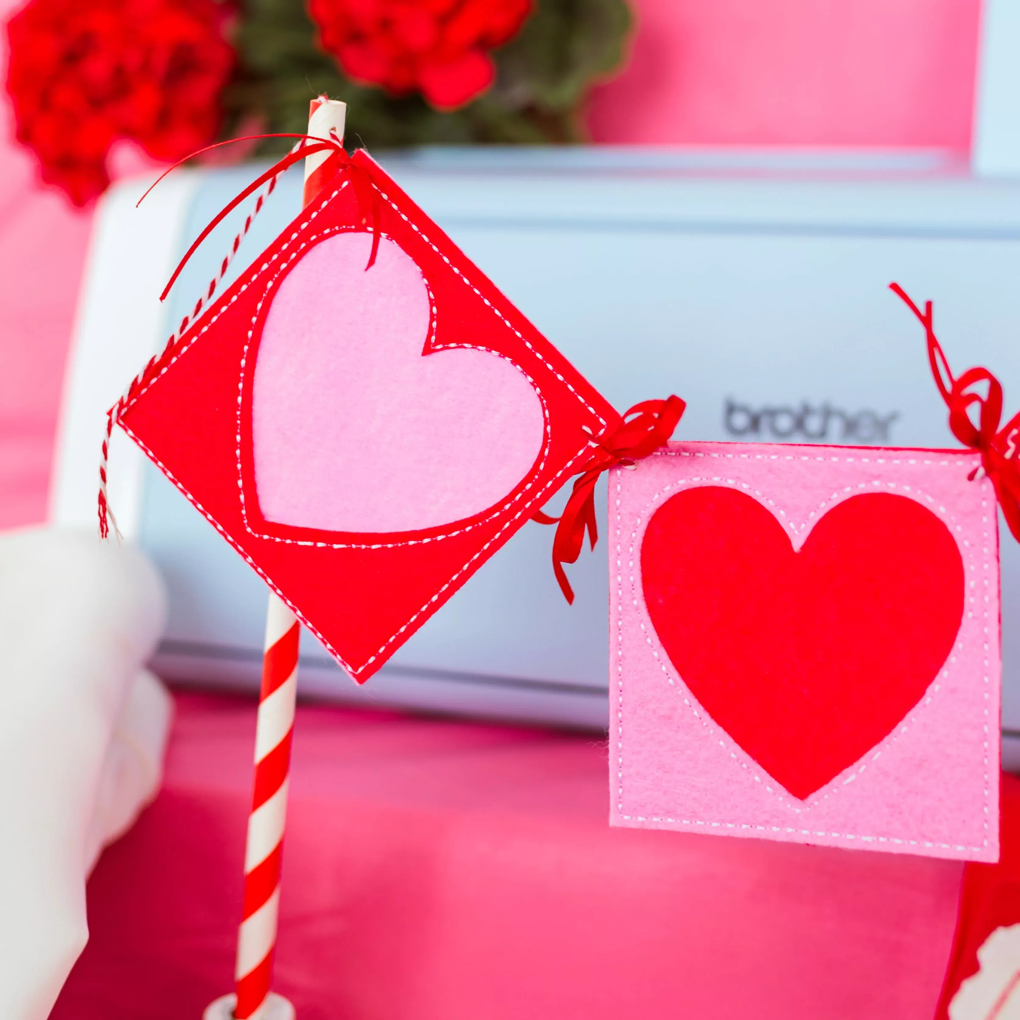 Mini Heart Banner (Downloadable ScanNCut and Machine Embroidery Pattern)