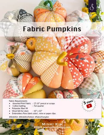 Minki Kim Fabric Pumpkins Pattern - #P178-SIBP13