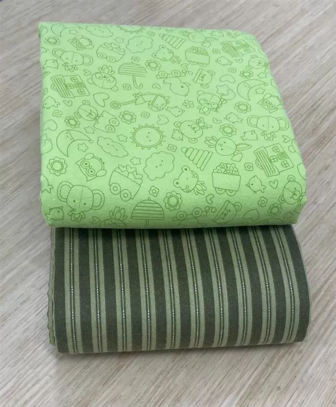 Mitered Baby Blanket Fabric Kit- Green