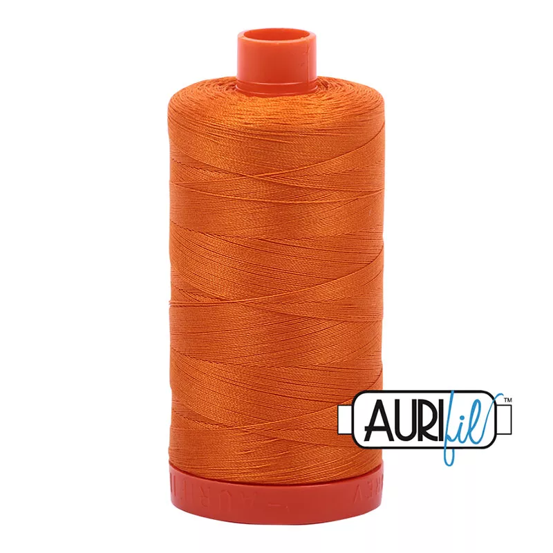 MK-50-1133 Bright Orange Mako Cotton Thread Solid 50wt 1422yds