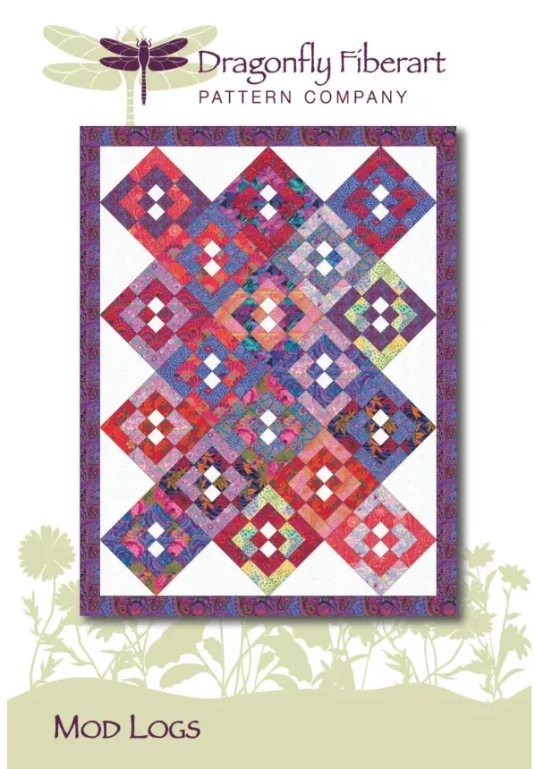 Mod Logs Quilt Pattern by Dragonfly Fiberart Pattern Company