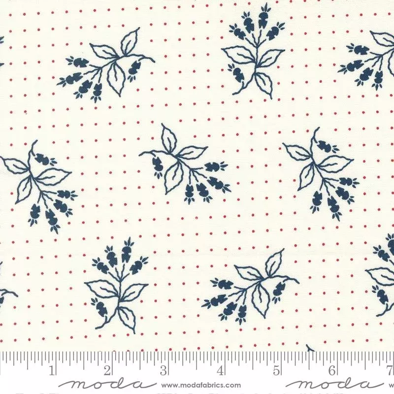 Moda American Gatherings II Liberty Florals Dove Fabric ONLINE PURCHASE ONLY
