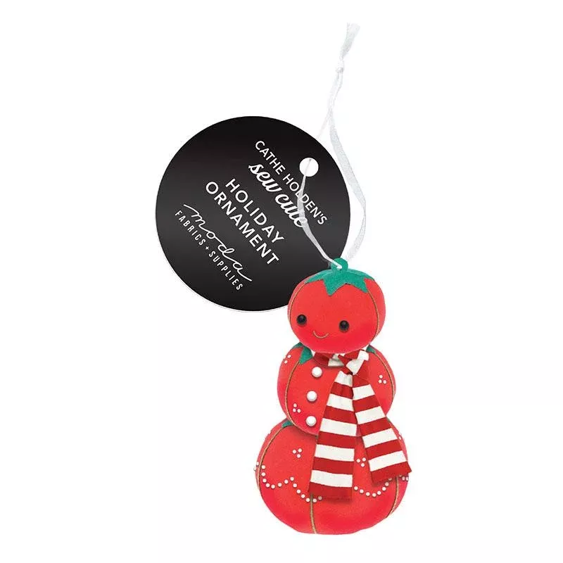 Moda | Cathe Holden Holiday Ornament - Snowman Tomato Pincushion