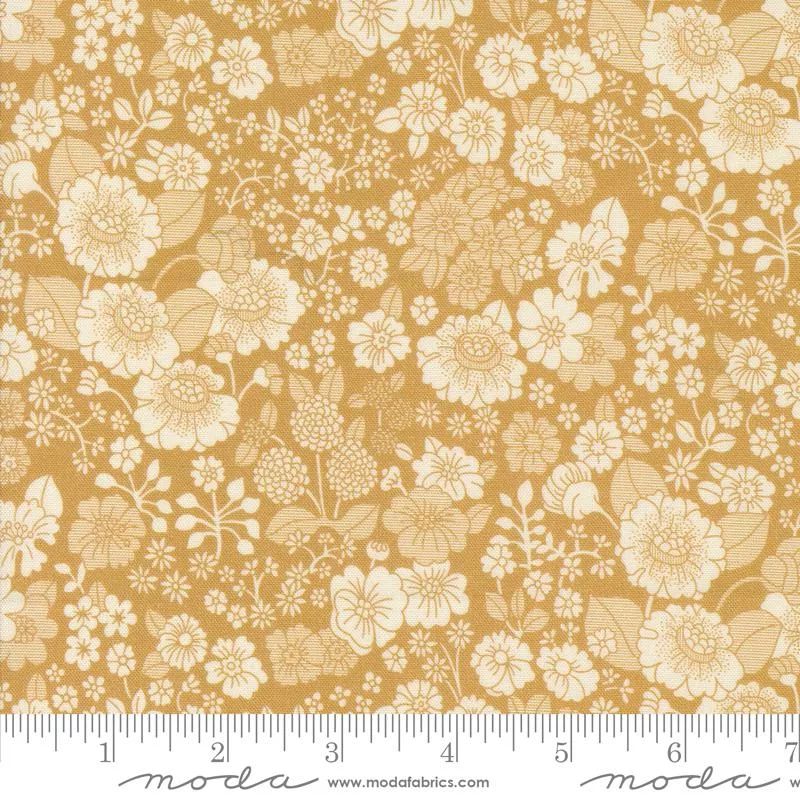 Moda Chelsea Garden Goldenrod Piccadilly Florals Fabric ONLINE PURCHASE ONLY