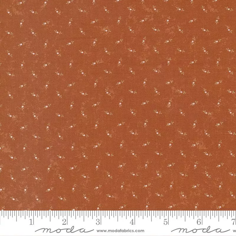 Moda Fluttering Leaves Dots Blender Bittersweet Fabric ONLINE PURCHASE ONLY