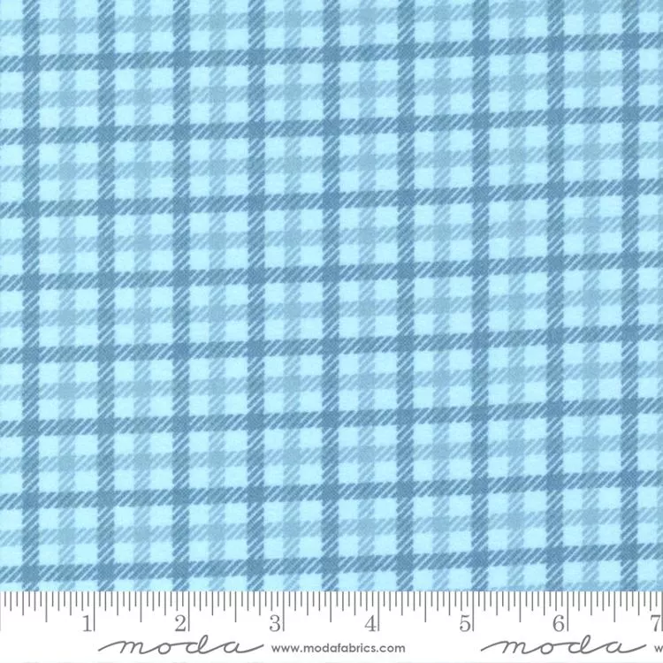 Moda Lakeside Gatherings Double Houndstooth Mist Flannel Fabric