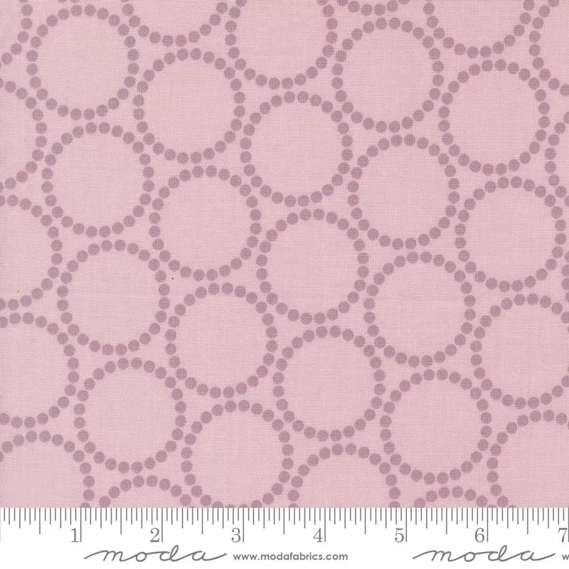 Moda Love Letter Bracelet Dots Mauve Fabric ONLINE PURCHASE ONLY