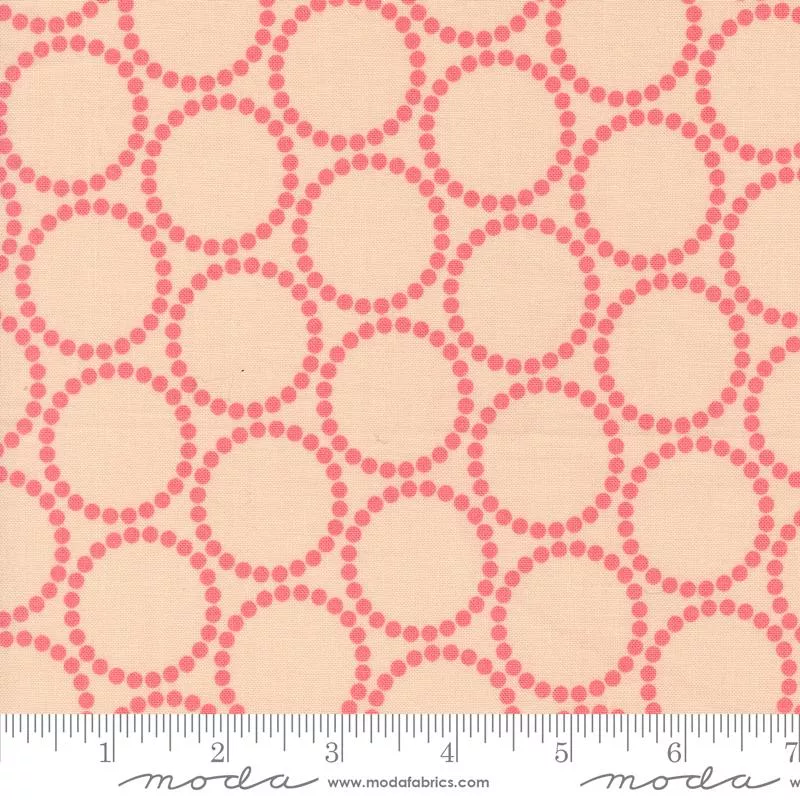 Moda Love Letter Bracelet Dots Pink Strawberry Fabric ONLINE PURCHASE ONLY