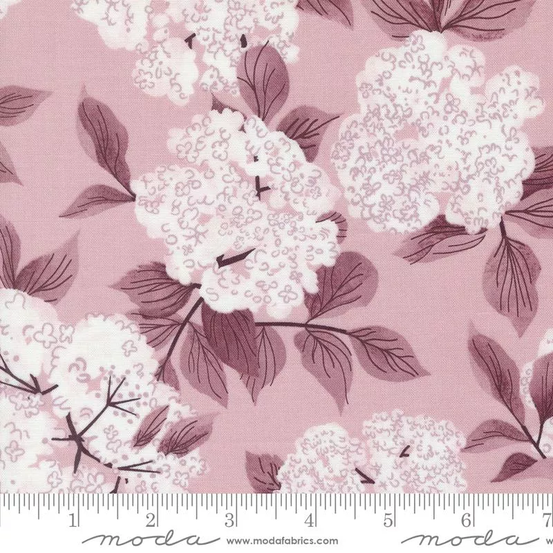 Moda Love Letter Elderberry Blossoms Mauve Fabric ONLINE PURCHASE ONLY