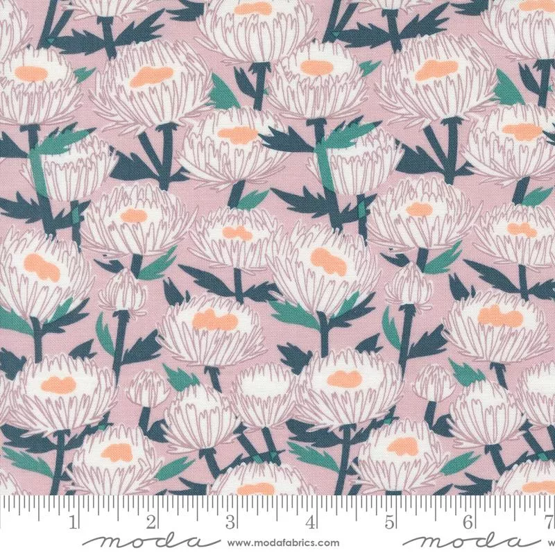 Moda Love Letter November Florals Mauve Fabric ONLINE PURCHASE ONLY