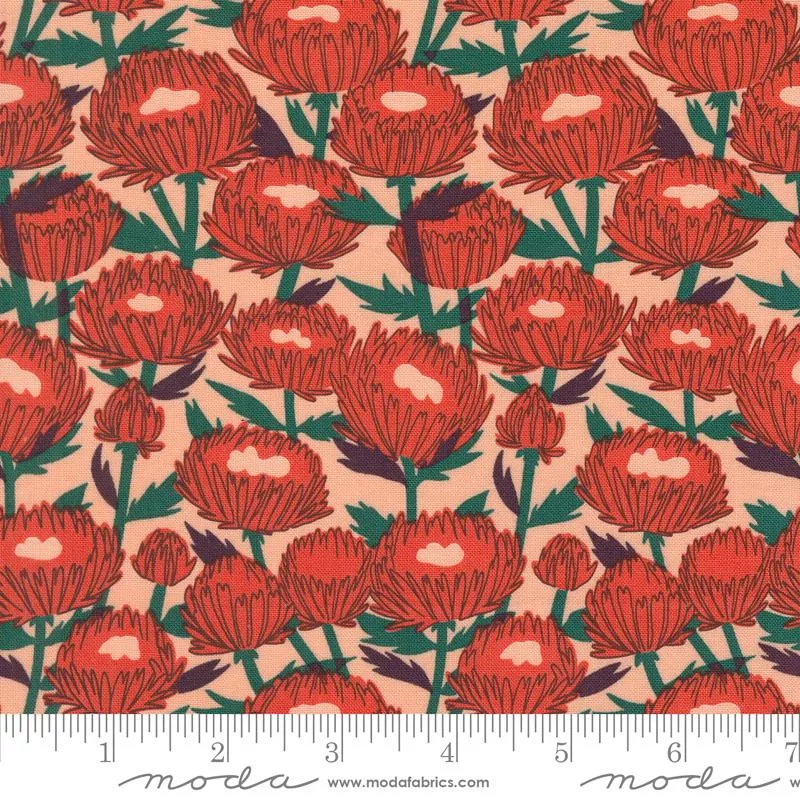Moda Love Letter November Florals Peach Fabric ONLINE PURCHASE ONLY