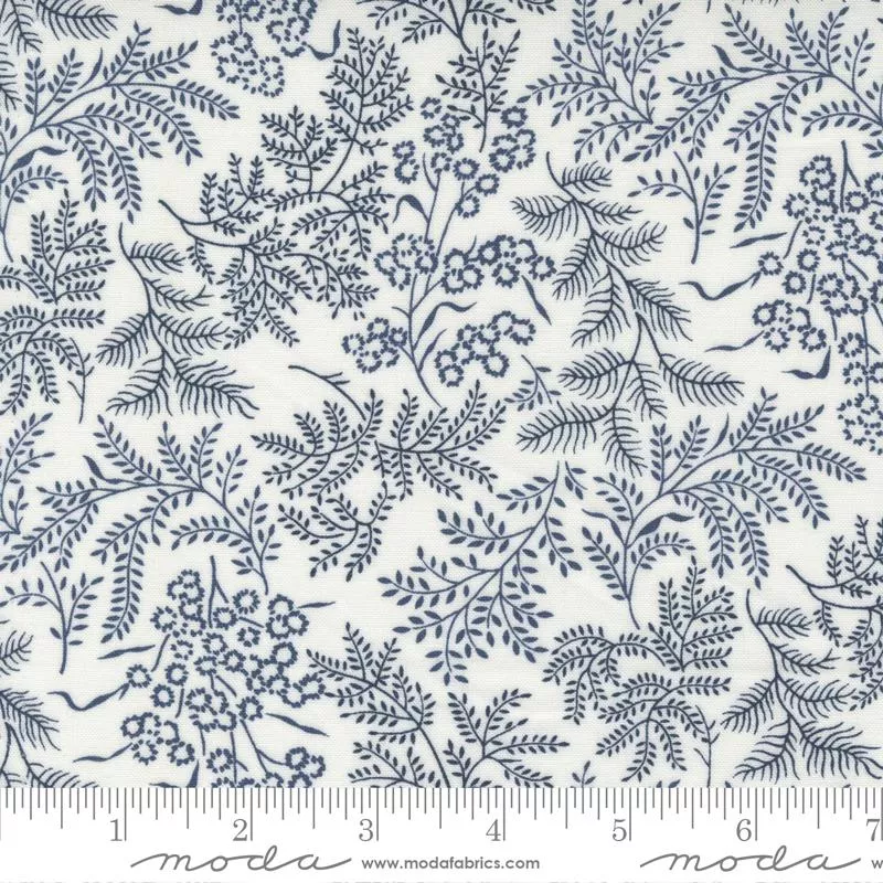 Moda Nantucket Summer Sconset Landscape Cream Navy Fabric ONLINE PURCHASE ONLY