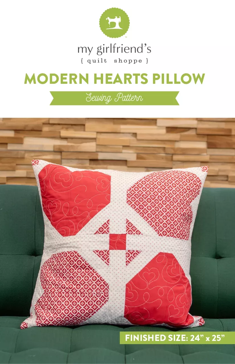 Modern Hearts Pillow (Downloadable Sewing Pattern)