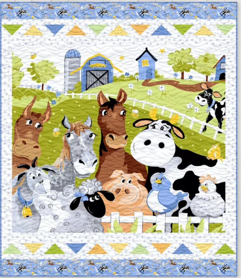 Moo Crew Kit, top and binding 44x50