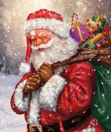 More Christmas Wishes : 35-1/2" x 43" Santa's Bag Panel - #PD16551R-PANEL - Riley Blake
