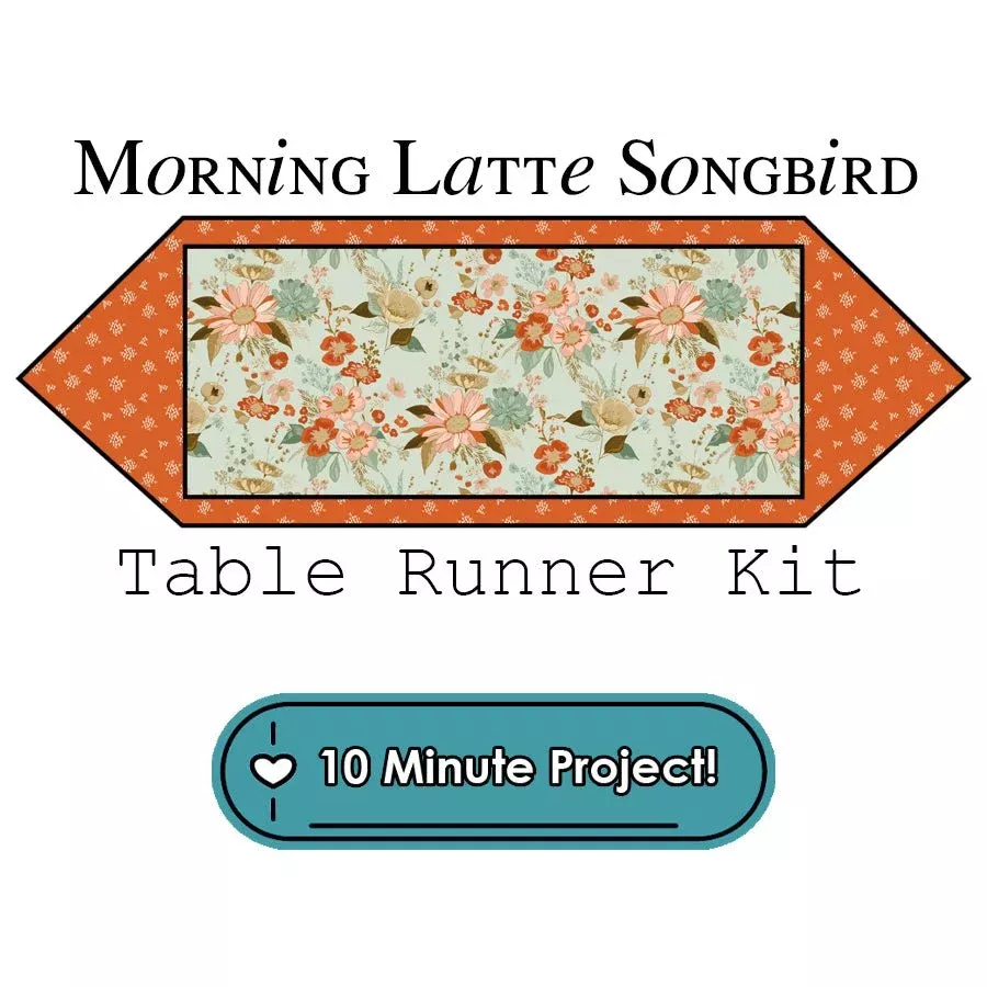 Morning Latte Songbird 10 Minute Table Runner Kit Riley Blake