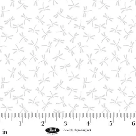 Morning Mist IX by Blank Quiltiing - Dragonflies White 4332-01W