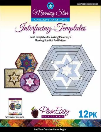Morning Star : Interfacing Template 12-pack - #PEP-209 - PlumEasy Patterns