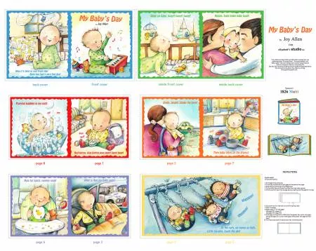 My Baby's Day Soft Book Panel 36in