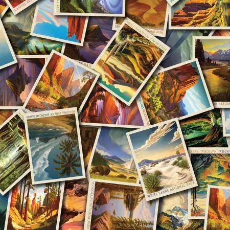 National Parks : Postcard Toss Multi - #CD19160R-MULTI - Anderson Design Group