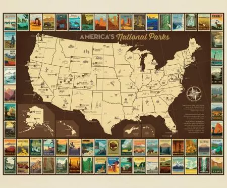 National Parks : Poster Panel 36" X 43" - #P9157R-POSTER