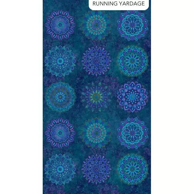 NCT Stonehenge Marrakech Panel - DP26817-48 Navy Multi - Cotton Fabric