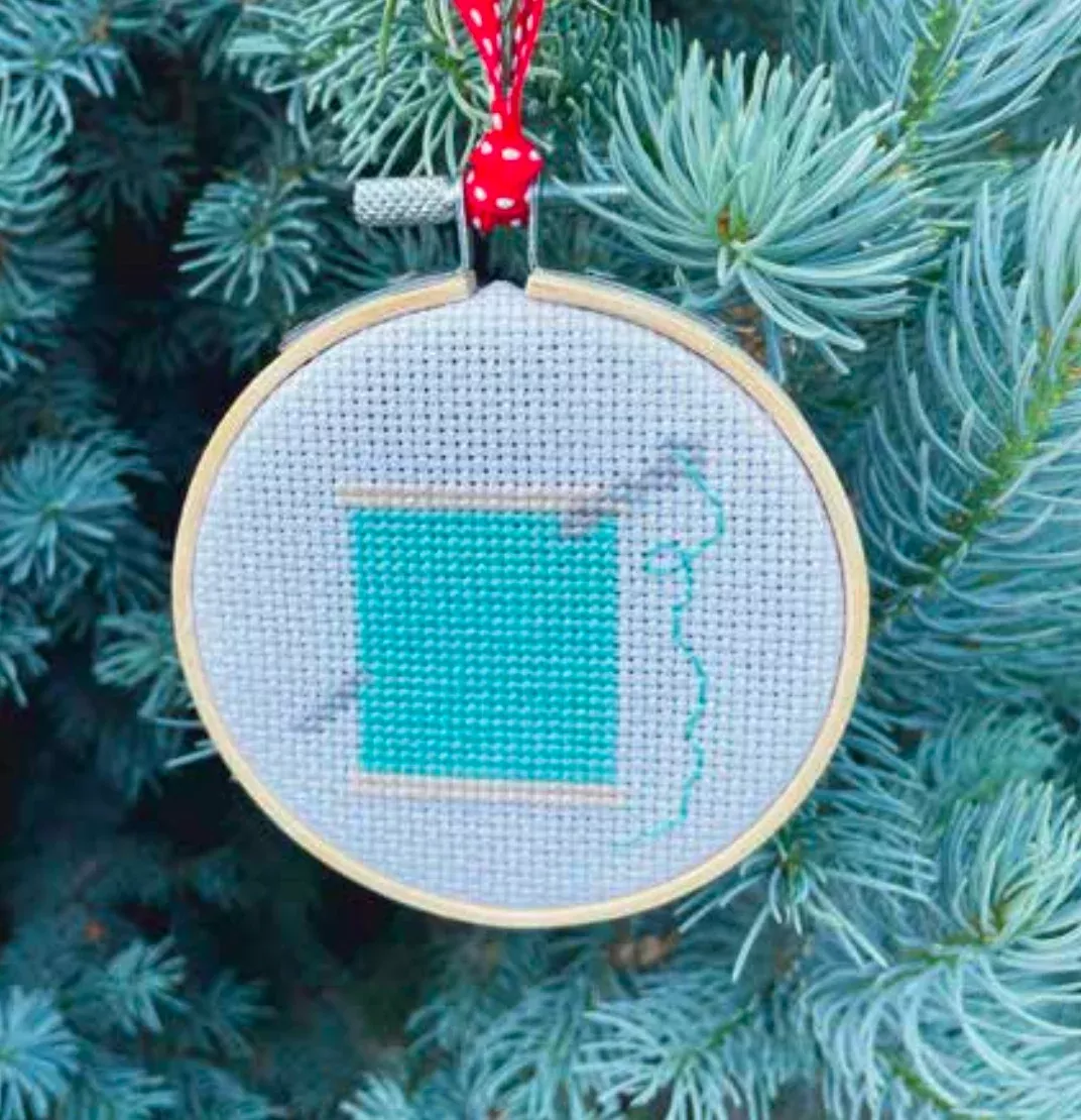 A Needle and Thread Cross Stitch Ornament (Downloadable Hand Sewing Pattern)