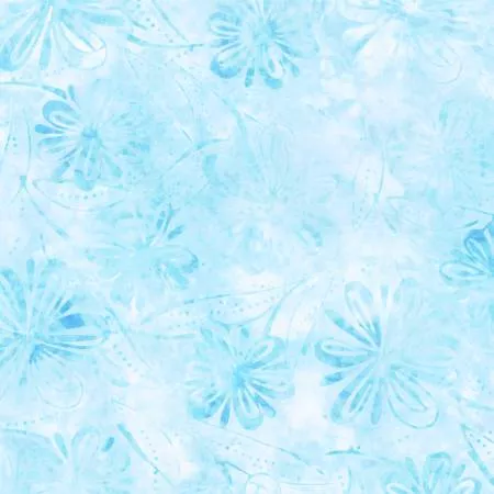 Neptune's Veil : Floral Burst Light Blue - #22334-441 - Wilmington Prints