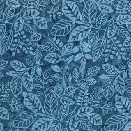 Neptune's Veil : Leaves Blue - #22331-444 - Wilmington Prints