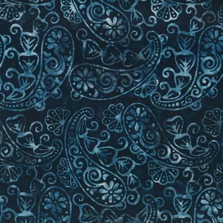 Neptune's Veil : Paisley Black - #22330-944 - Wilmington Prints