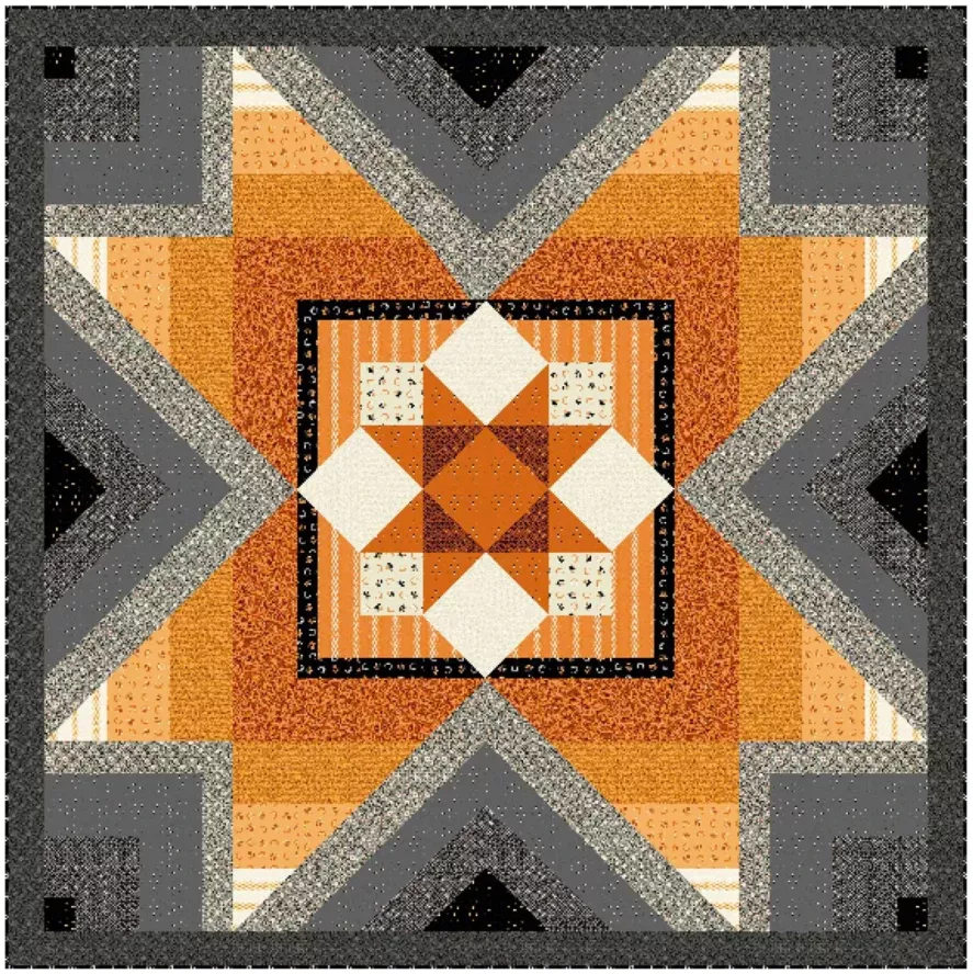 Nightfall Barn Star Quilt Kit 68" x 68"