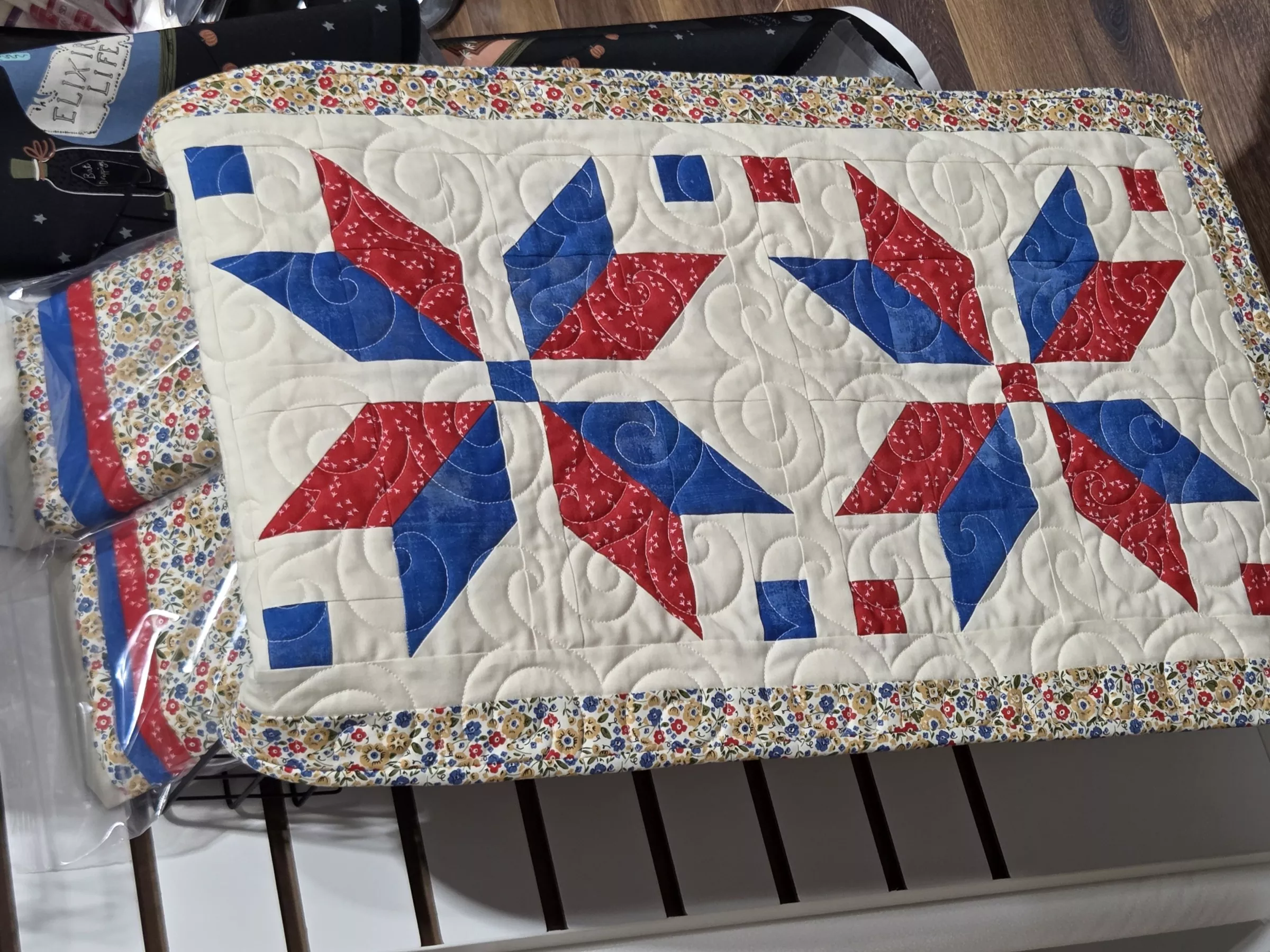 Nordic Star Table Runner - Red and Blue Kit