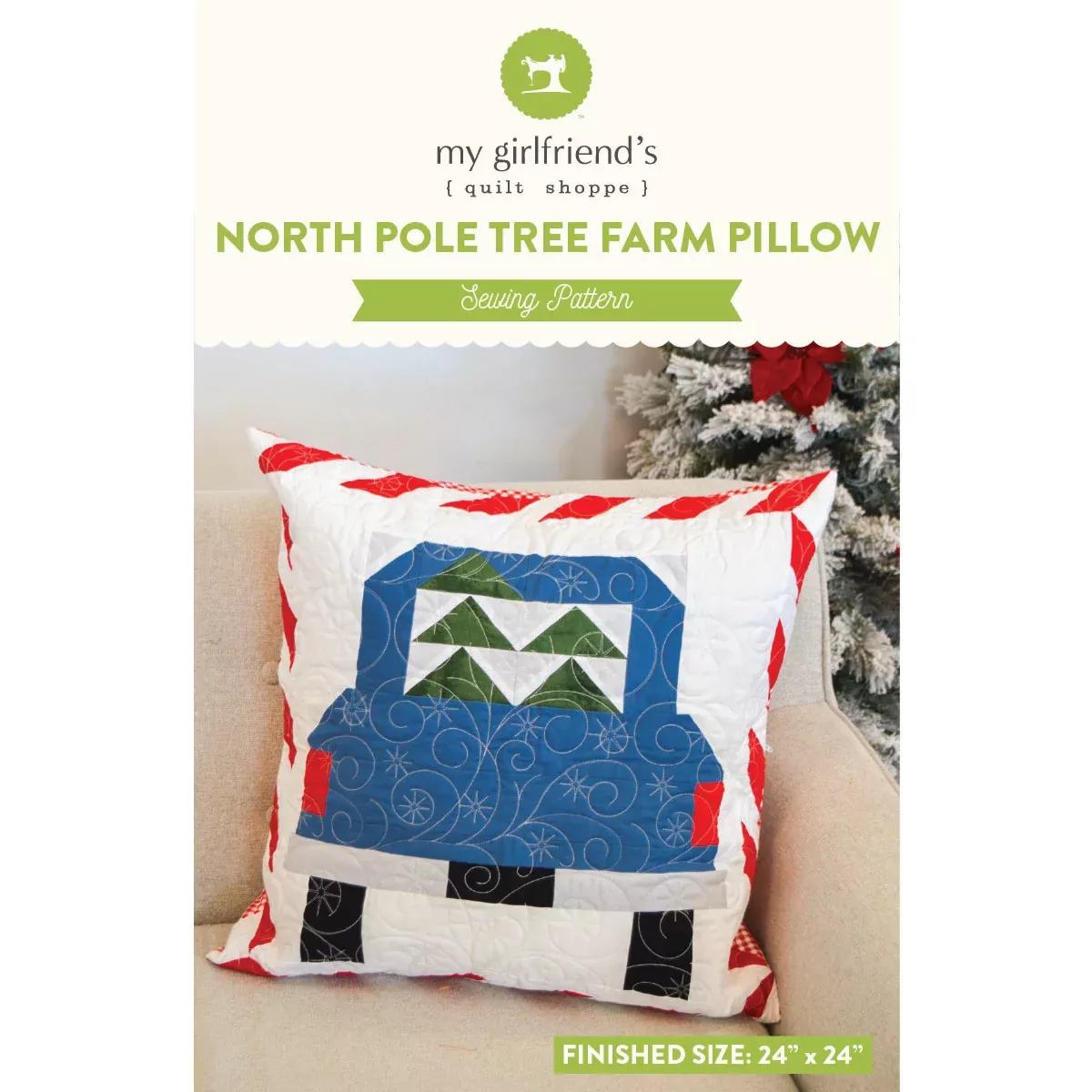 North Pole Tree Farm Pillow (Downloadable Sewing Pattern)