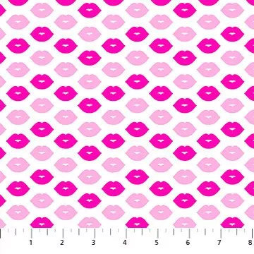 Northcott Flirty 10133-23 PLF Pink Kisses ^