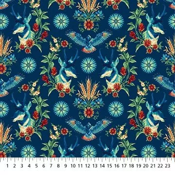 Northcott Prairie Meadow Navy Multi 24231-44 Prairie Princess ^